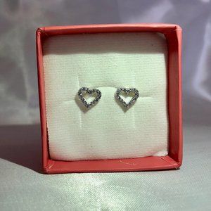 Sterling Silver Heart Shaped Studs